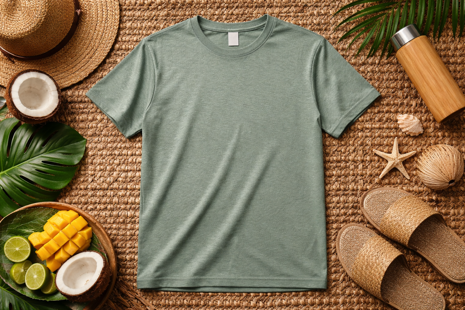 Bamboo fabric t-shirt minimal design